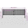 Portail de jardin en acier 400x75 cm anthracite 544192544192