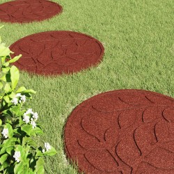 Pierre de marchage 6 pcs Rouge Ø 44 x 2 cm Caoutchouc 544195544195