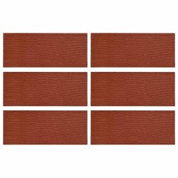 Pierre de marchage 6 pcs Rouge 60,5 x 25 x 2 cm Caoutchouc 544196544196