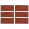 Pierre de marchage 6 pcs Rouge 60,5 x 25 x 2 cm Caoutchouc 544196544196