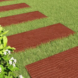 Pierre de marchage 6 pcs Rouge 60,5 x 25 x 2 cm Caoutchouc 544196544196