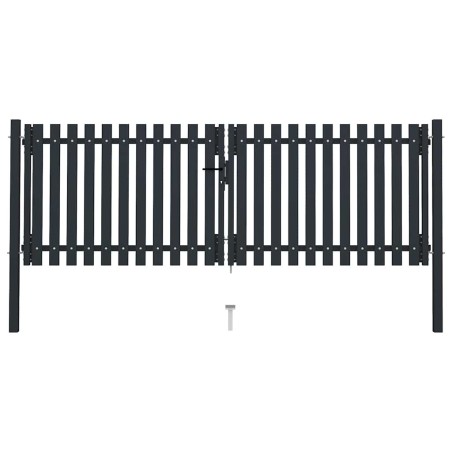 Portail double en acier 300x100 cm anthracite 544197544197