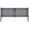 Portail double en acier 300x100 cm anthracite 544197544197