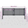 Portail double en acier 300x100 cm anthracite 544197544197