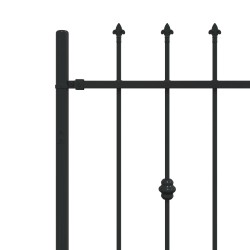 Clôture à Pointe Asten Noir 200 x 130 cm Acier enduit de poudre 544199544199