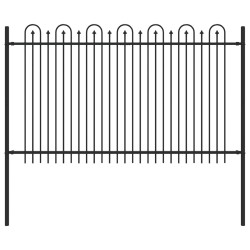 Clôture en arc à pointe Dronten Noir 544202544202