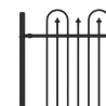 Clôture en arc à pointe Dronten Noir 544202544202