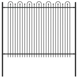 Clôture en arc à pointe Dronten Noir 200 x 200 cm 544203544203