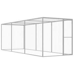 Cage pour chat 4,5x1,5x1,5 m Acier galvanisé 544204544204