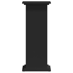 Support pour plantes noir 33x33x80 cm bois d'ingénierie 544205544205