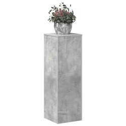Support pour plantes gris béton 33x33x100 cm bois d'ingénierie 544206544206