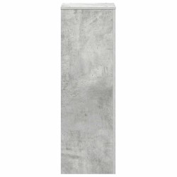 Support pour plantes gris béton 33x33x100 cm bois d'ingénierie 544206544206