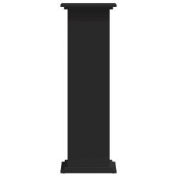 Support pour plantes noir 33x33x100 cm bois d'ingénierie 544212544212