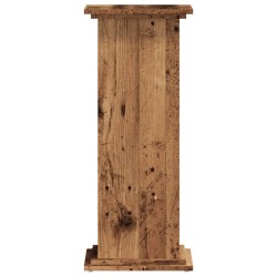 Support pour plantes vieux bois 33x33x80 cm bois d'ingénierie 544215544215