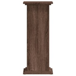 Support pour plantes chêne marron 33x33x80 cm bois d'ingénierie 544216544216