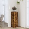 Support pour plantes chêne fumé 33x33x100 cm bois d'ingénierie 544217544217