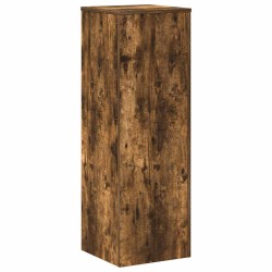 Support pour plantes chêne fumé 33x33x100 cm bois d'ingénierie 544217544217
