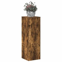Support pour plantes chêne fumé 33x33x100 cm bois d'ingénierie 544217544217