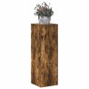 Support pour plantes chêne fumé 33x33x100 cm bois d'ingénierie 544217544217