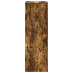 Support pour plantes chêne fumé 33x33x100 cm bois d'ingénierie 544217544217
