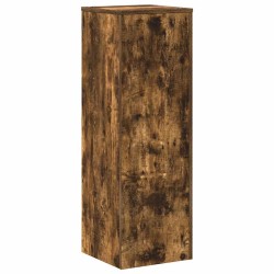 Support pour plantes chêne fumé 33x33x100 cm bois d'ingénierie 544217544217