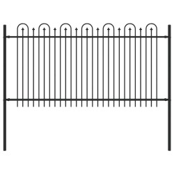 Clôture en arc à pointe Dronten Noir 200 x 150 cm 544234544234