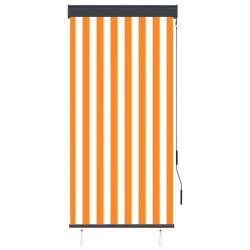 Store roulant d'extérieur 80x250 cm Blanc et orange 544242544242