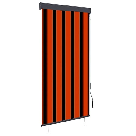 Store roulant d'extérieur 100x250 cm Orange et marron 544244544244