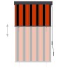 Store roulant d'extérieur 100x250 cm Orange et marron 544244544244