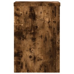 Supports pour plantes 2 pcs chêne fumé bois d'ingénierie 544245544245