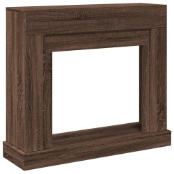 Cadre de cheminée chêne marron 100x30x87,5 cm bois d'ingénierie 544248544248