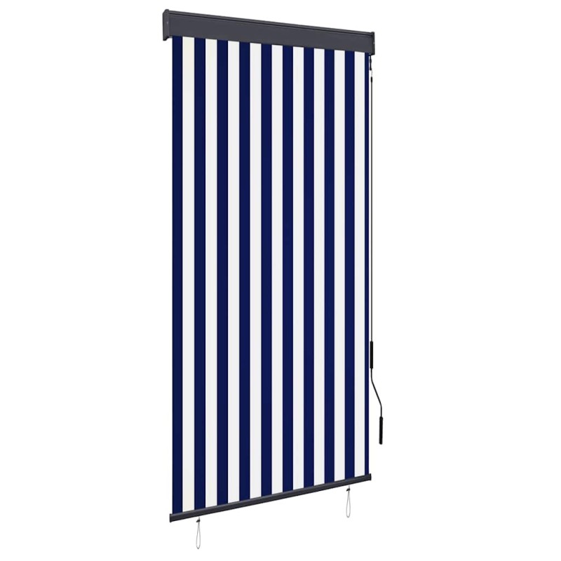 Store roulant d'extérieur 100x250 cm Bleu et blanc 544249544249