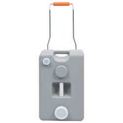 Réservoir d'eau sur roues pour camping 25 L Gris 544250544250