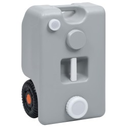Réservoir d'eau sur roues pour camping 25 L Gris 544250544250