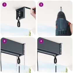 Store roulant d'extérieur 100 x 250 cm Anthracite 544255544255