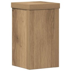 Supports pour plantes 2 pcs chêne artisanal bois d'ingénierie 544262544262