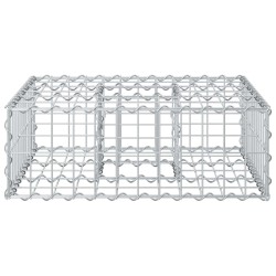 Lit surélevé gabion Argenté 60 x 60 x 20 cm Acier galvanisé 544268544268