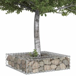 Lit surélevé gabion Argenté 80 x 80 x 20 cm Acier galvanisé 544270544270