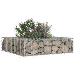 Lit surélevé gabion Argenté 80 x 80 x 20 cm Acier galvanisé 544270544270