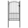 Portail de clôture avec pointes Noir 100 x 175 cm 544271544271