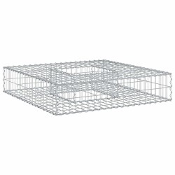 Lit surélevé gabion Argenté 100 x 100 x 20 cm Acier galvanisé 544273544273