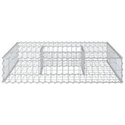 Lit surélevé gabion Argenté 100 x 100 x 20 cm Acier galvanisé 544273544273
