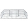 Lit surélevé gabion Argenté 100 x 100 x 20 cm Acier galvanisé 544273544273