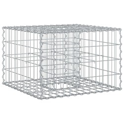 Lit surélevé gabion Argenté 60 x 60 x 40 cm Acier galvanisé 544274544274