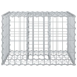 Lit surélevé gabion Argenté 60 x 60 x 40 cm Acier galvanisé 544274544274