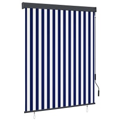 Store roulant d'extérieur 140x250 cm Bleu et blanc 544277544277
