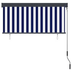 Store roulant d'extérieur 140x250 cm Bleu et blanc 544277544277