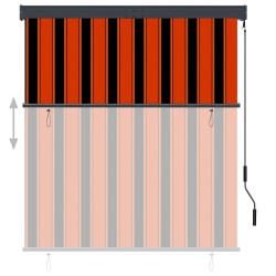 Store roulant d'extérieur 140x250 cm Orange et marron 544282544282