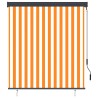 Store roulant d'extérieur 140x250 cm Blanc et orange 544283544283