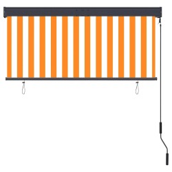Store roulant d'extérieur 140x250 cm Blanc et orange 544283544283